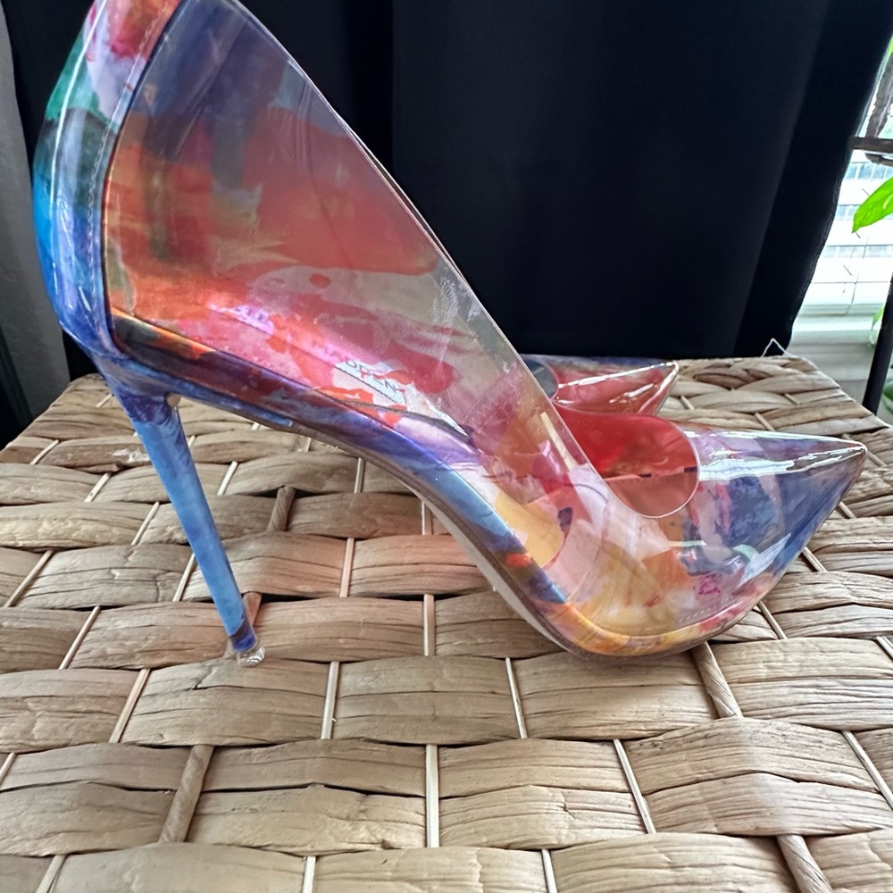 Steve Madden Colorful Abstract Women's Heels - Picture 3 of 5